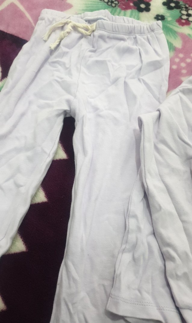 mor renk çiçekli pijama takımı. - Görsel 4