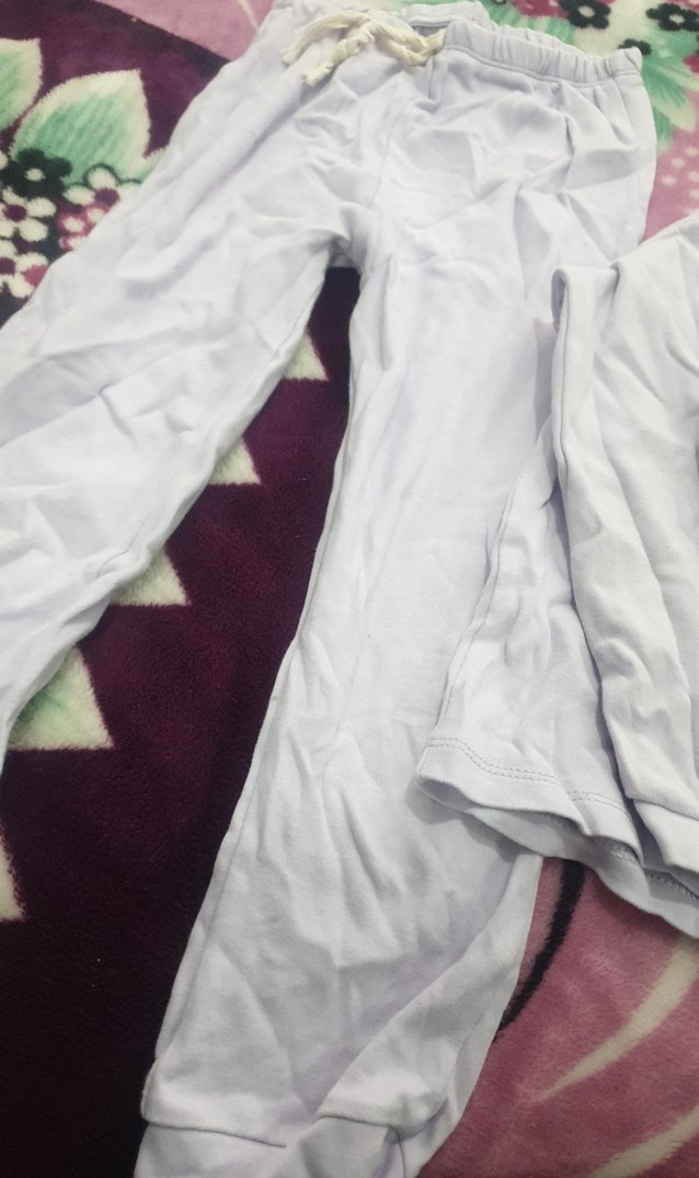 mor renk çiçekli pijama takımı. - Görsel 3