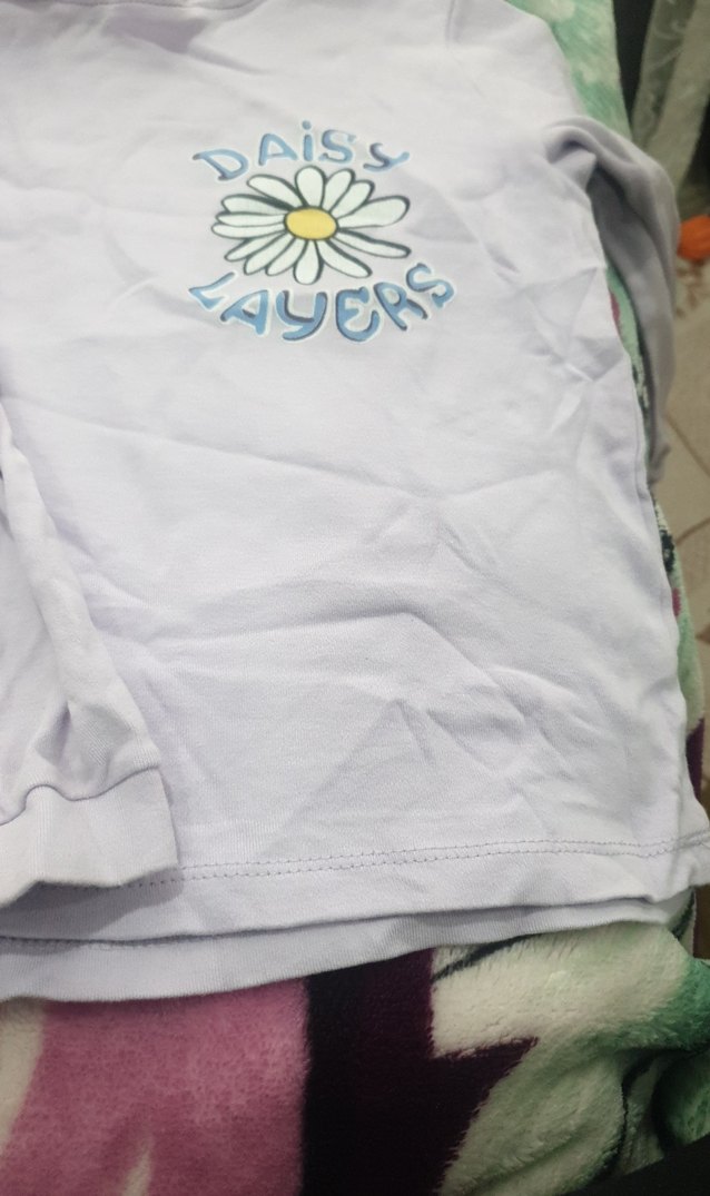 mor renk çiçekli pijama takımı. - Görsel 5