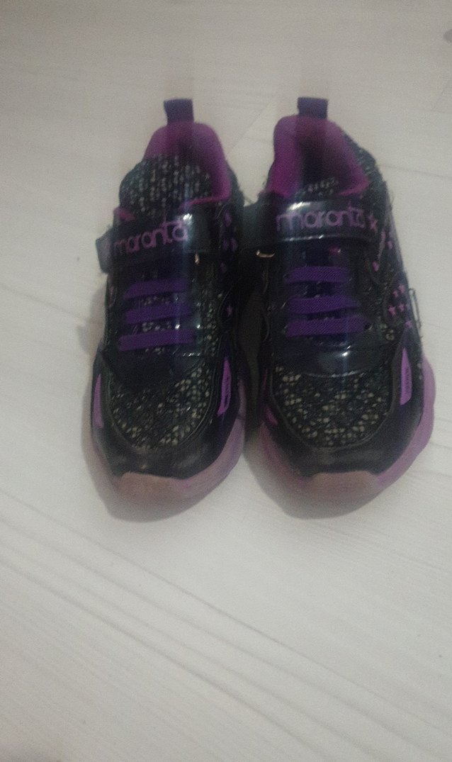 Kız Çocuk Mor Yılan Desenli Sneakers - Görsel 2