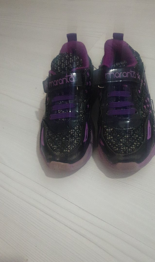 Kız Çocuk Mor Yılan Desenli Sneakers - Görsel 3