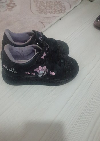 Kız Çocuk Pembe Baskılı Cırt Cırtlı Spor Ayakkabı - Görsel 2