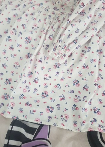 Beyaz Çiçekli kız çocuk elbise - Görsel 4