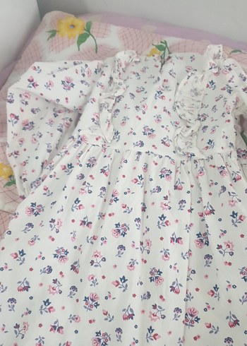 Beyaz Çiçekli kız çocuk elbise - Görsel 5
