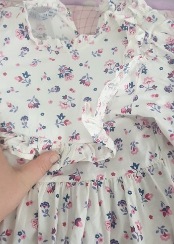 Beyaz Çiçekli kız çocuk elbise - Görsel 2