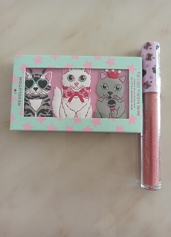 ı heart revolution party pets pembe far paleti ve glossu 