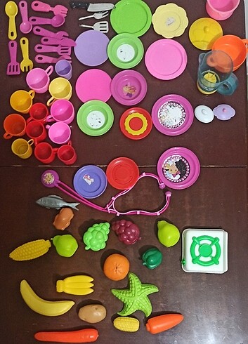 mutfak oyuncakları manav oyuncakları Barbie stetoskop 62 parça 