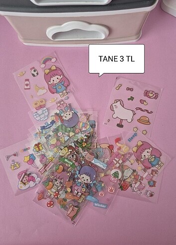 kızli sevimli sticker sayfası 