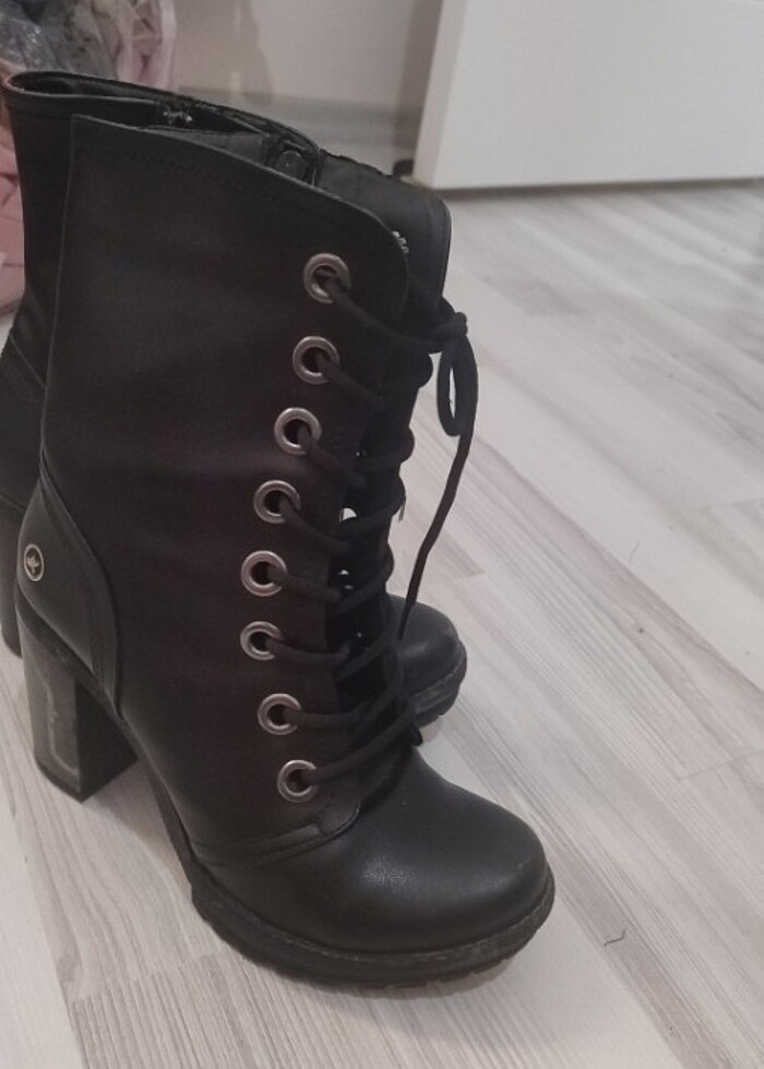 Topuklu kadın bot, fermuarlı - Görsel 5