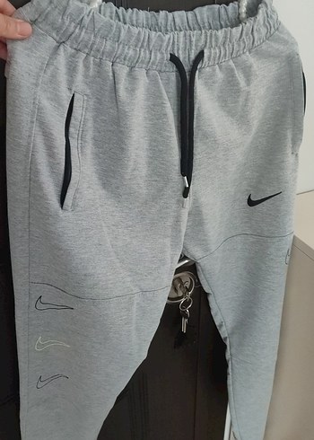 Nike Gri Nike Fermuarlı Erkek Eşofman Altı