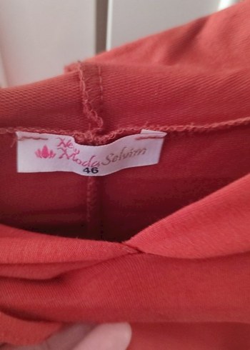 kiremit rengi uzun kadın spor tunik - Görsel 4