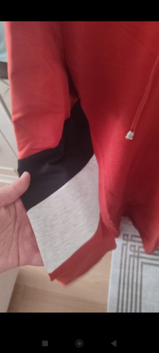 kiremit rengi uzun kadın spor tunik - Görsel 5