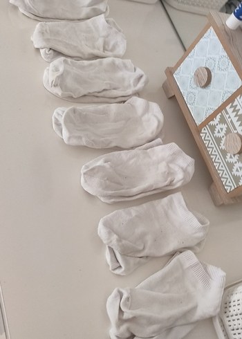37 Beden beyaz Renk Beyaz Kız Çorabı Midi Boy 6'lı Paket
