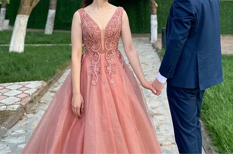 Diğer Somon rengi elbise