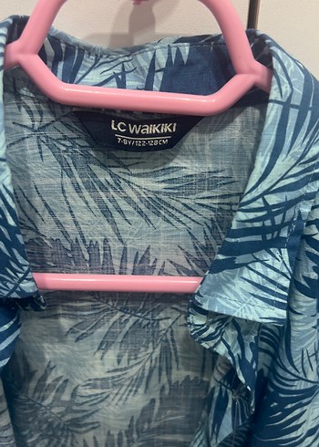 LC Waikiki Erkek Çocuk Mavi Baskılı Kısa Kollu Gömlek