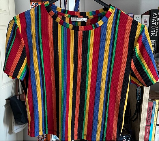 Zara Renkli Crop Baby Tee Tişört