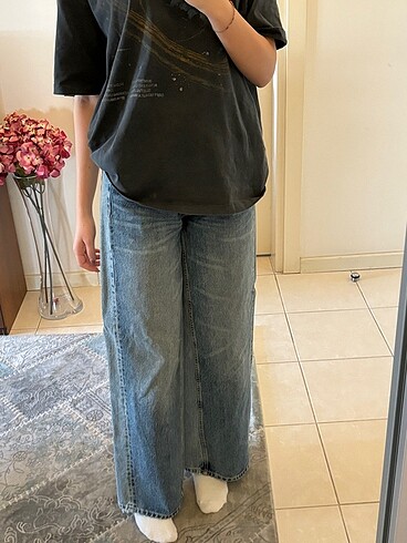 Zara wide leg jean 34 beden