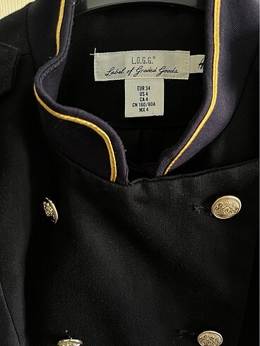 s Beden siyah Renk H&M denizci ceketi
