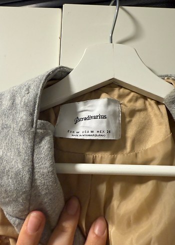 Bej Midi Kapüşon Detaylı Trençkot - Görsel 5