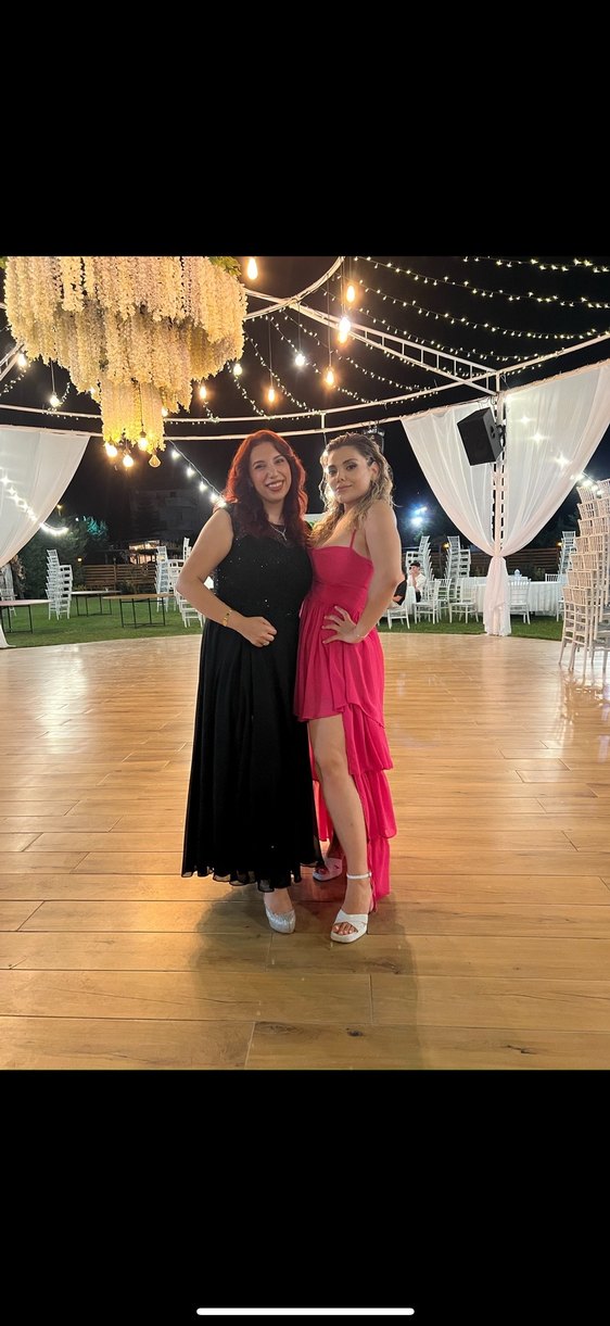 Şeffaf Detaylı Mini Yırtmaçlı Pembe Straplez Askılı Elbise - Görsel 3