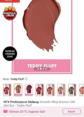 Beden Nyx smooth whip
