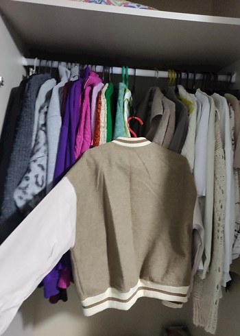 s Beden Baskılı Triko Spor Kadın Ceket