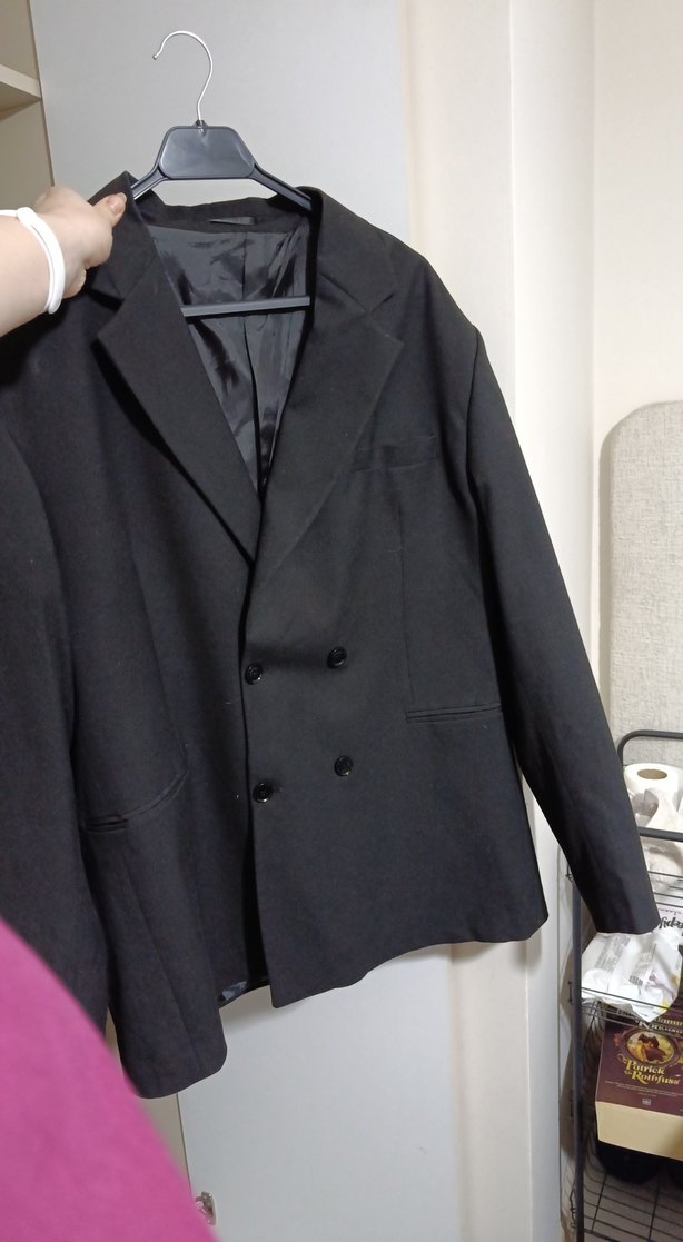 Siyah Düğmeli Erkek Midi Ceket - Görsel 4