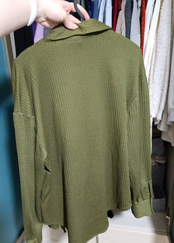 Düğmeli, Uzun Kollu, Salaş Kesim Keten Gömlek - Görsel 3