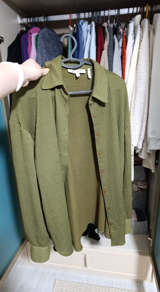 Düğmeli, Uzun Kollu, Salaş Kesim Keten Gömlek - Görsel 2