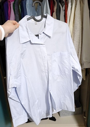 acik mavi Düğmeli Kadın Gömlek - Görsel 2