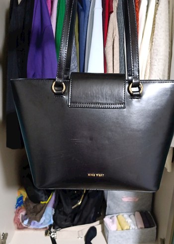 Klasik Siyah Deri Kadın Çanta - Görsel 3