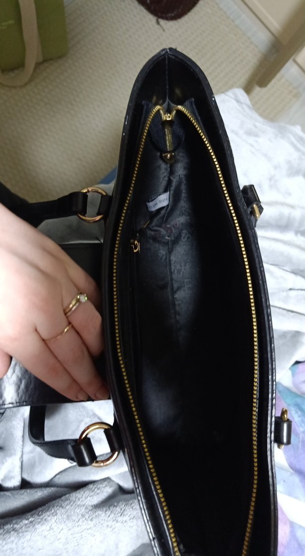 Klasik Siyah Deri Kadın Çanta - Görsel 4