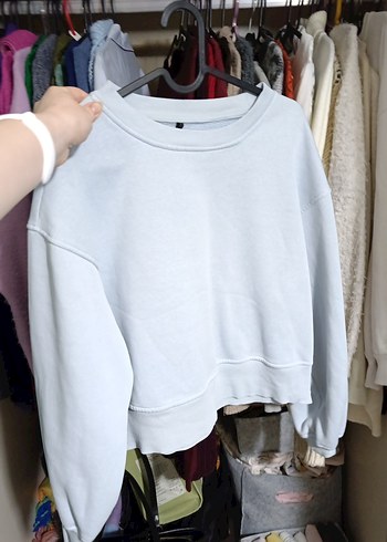 Gri Kadın Salaş Sweatshirt - Görsel 2