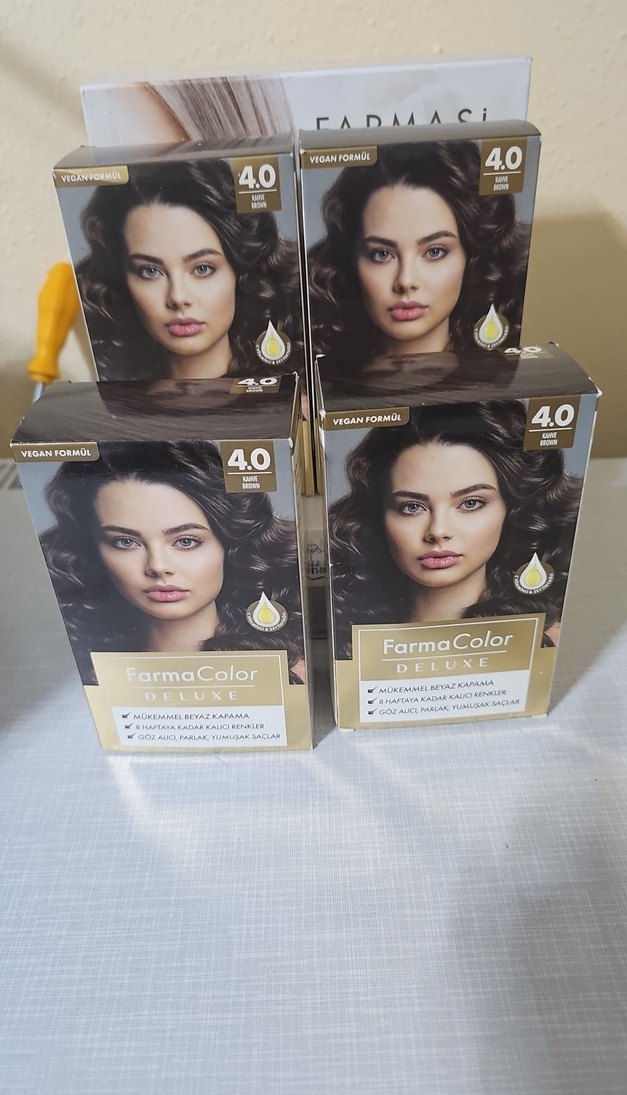 FarmaColor Deluxe Saç Boyası 4.0 Koyu Kahve - Görsel 2
