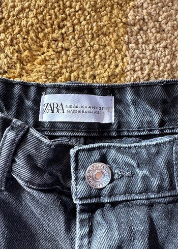 36 Beden siyah Renk Siyah Yüksek Bel Mini Denim Şort