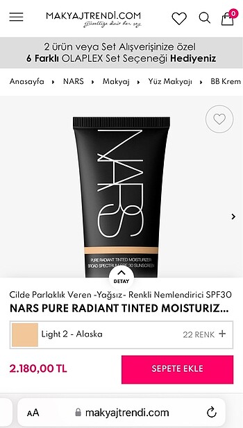  Beden Renk Nars renkli nemlendirici 50 ml Bb krem