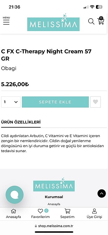 Beden Renk Obagi c vitamini