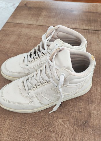 Beyaz Bağcıklı Spor Erkek  Sneakers - Görsel 3