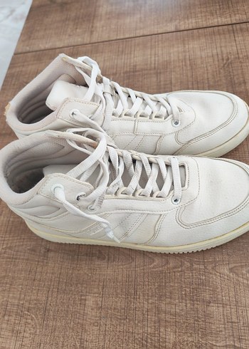 Beyaz Bağcıklı Spor Erkek  Sneakers - Görsel 4