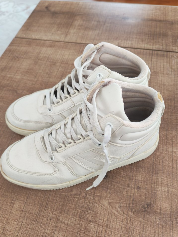 Beyaz Bağcıklı Spor Erkek  Sneakers - Görsel 3