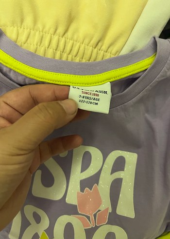 Usa polo kız çocuk şort tsırt takım - Görsel 4