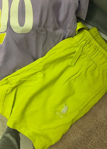 Usa polo kız çocuk şort tsırt takım - Görsel 2