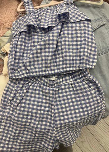 Kız Çocuk şort gömlek takım - Görsel 2