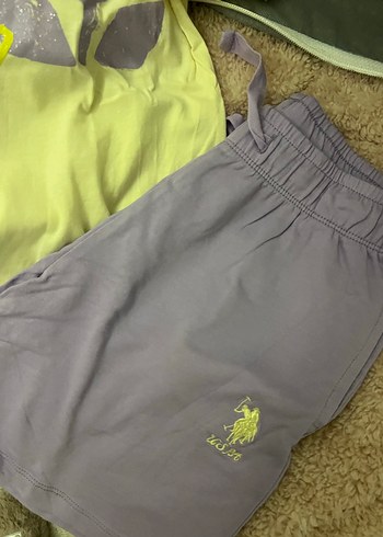 Usa polo kız çocuk şort tsırt takım - Görsel 2