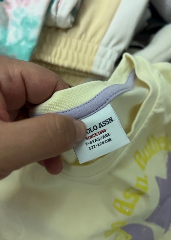 Usa polo kız çocuk şort tsırt takım - Görsel 4