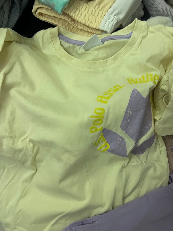 Usa polo kız çocuk şort tsırt takım - Görsel 3