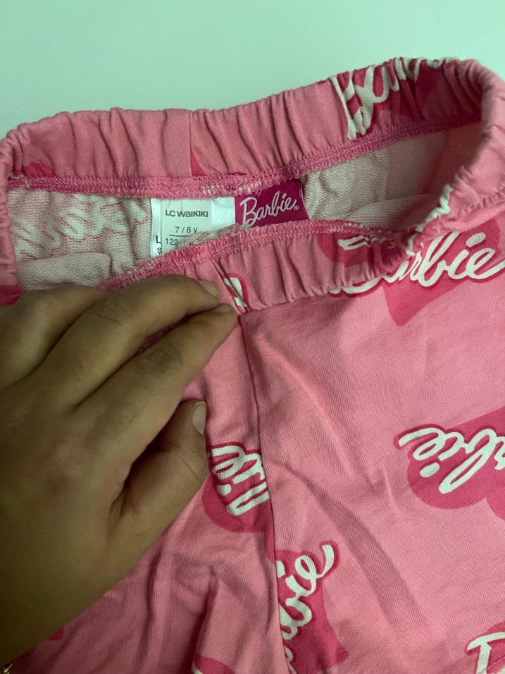 Barbie Baskılı Pembe Kız Şortu - Görsel 2