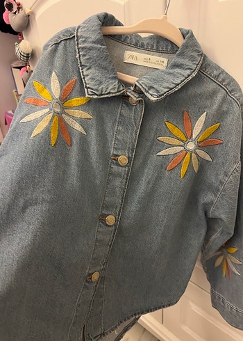 Zara kız çocuk kot gömlek - Görsel 2