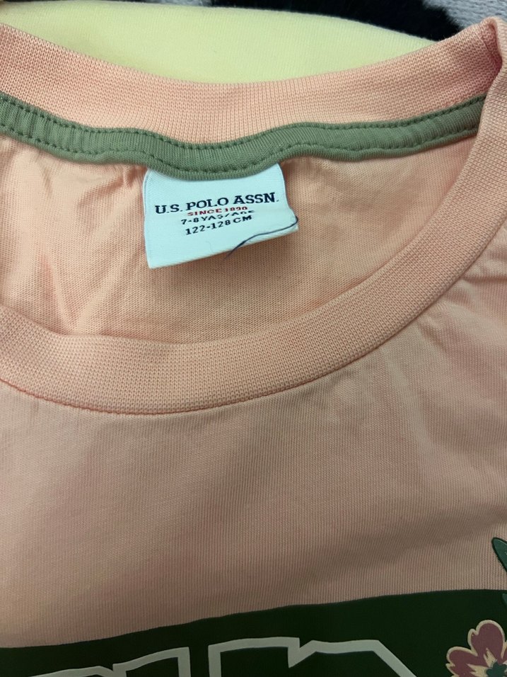 Usa polo kız çocuk şort tsırt takım - Görsel 4