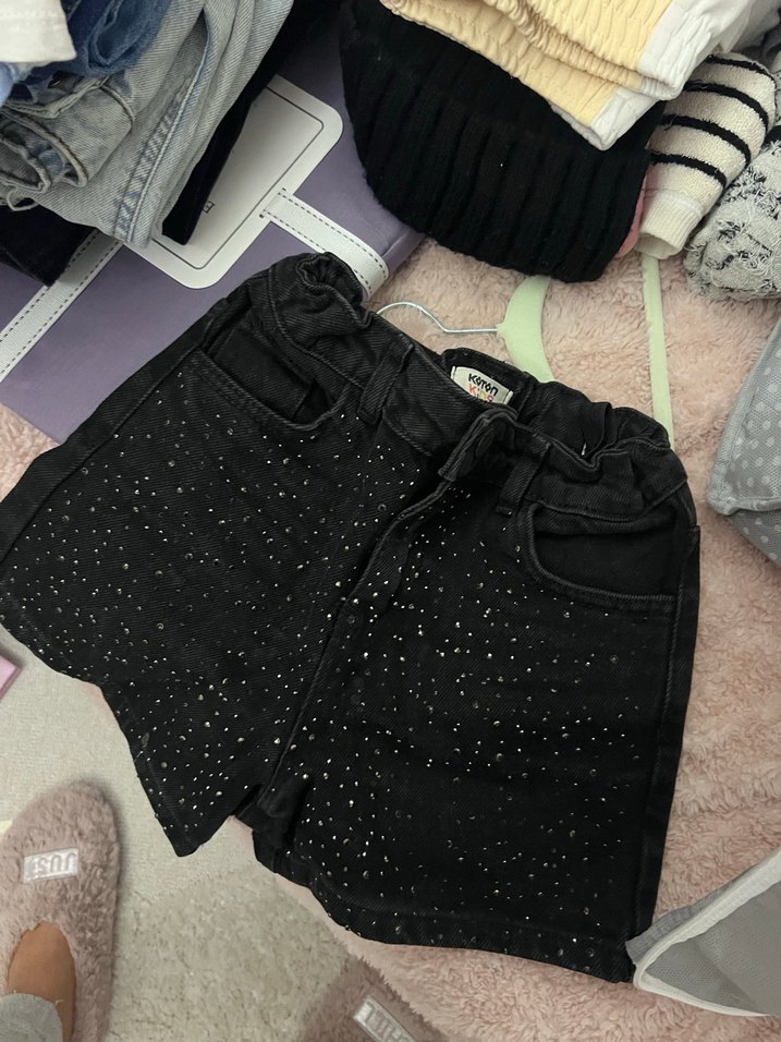 Kız çocuk kot şort - Görsel 4